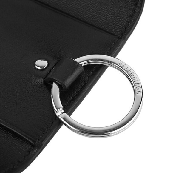 Balenciaga Key Case Papier Black Multicolor - Picture 7 of 9